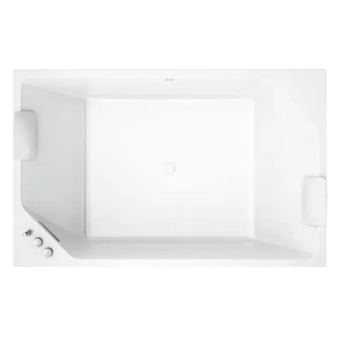 Jacuzzi Onira Ванна без гидромассажа 190*120*60см, в к-те 2 белые подушки, клик-клак, с отв. под смеситель LISA, без панелей, цвет белый глянцевый