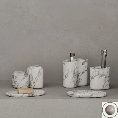 DEA DESIGN Контейнер с крышкой настольный 150х92хh85 мм, цвет Stone Silk