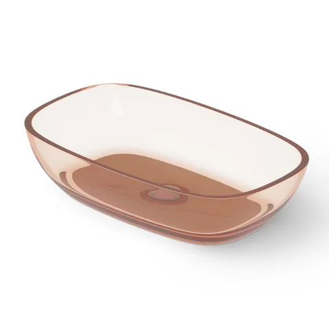 DEA DESIGN Раковина настольная 600х360хh140 мм, цвет brown copper