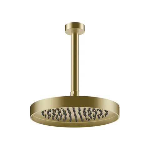 GESSI INCASTRI Верхний душ потолочный  250мм, с кронштейном 249 мм,  цвет: Brass Brushed PVD