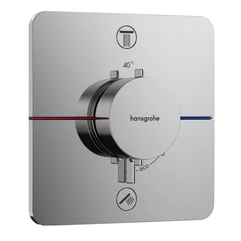 HG ShowerSelect Comfort Q Термостат для 2 потребителей, скрытый монтаж, хром