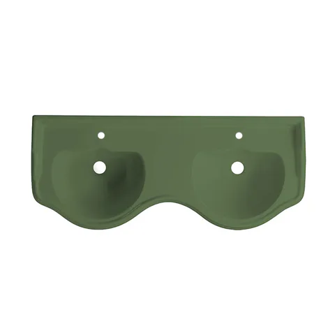KERASAN Retro, Раковина двойная  120 см с 1 отв. под смеситель, цвет: Verde matt