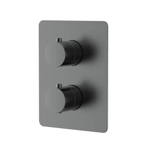 NEMO NM-2358BGM Термостатический встраиваемый смеситель для душа из стены на 2 потребителя, BRUSH GU