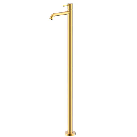 NEMO NM-2351BG Напольный смеситель для раковины с донным клапаном BRUSH GOLD