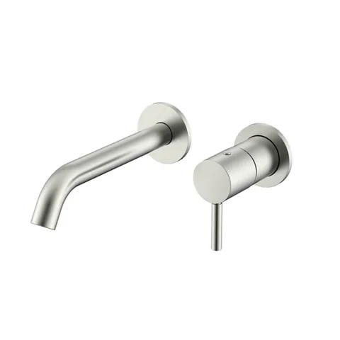 NEMO NM-2313BN Смеситель из стены для раковины с донным клапаном BRUSH NICKEL