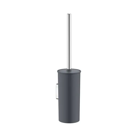 Keuco COLLECTION MOLL Туалетный гарнитур c крышкой, съемная ёмкость из пластика, скрытый крепеж и запасная щетка ершика в к-те цвет:  хром/anthracite