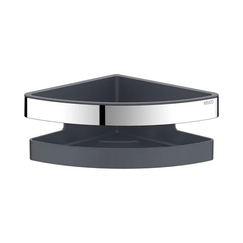 Keuco COLLECTION MOLL Угловая полочка для душа, съемная вставка (небьющаяся и нечувств. к УФ), скрытый крепеж в к-те цвет: хром