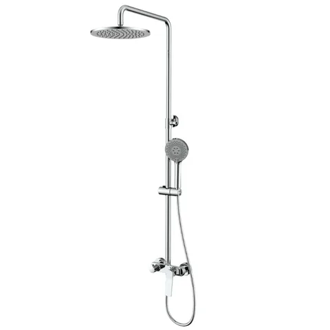 NEMO NM-1353CR Душевая колонна, смеситель для душа на 2 потока Верхний душ (латунь) 25 см