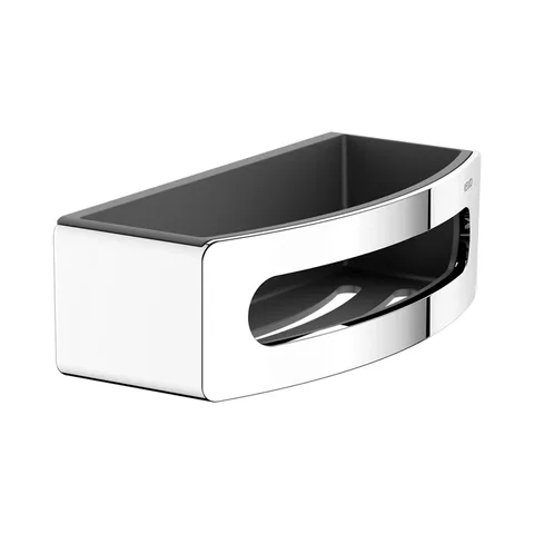 Keuco ELEGANCE Полочка для душа, съемная вставка (небьющаяся и нечувств. к УФ), скрытый крепеж в к-те цвет:  anthracite/хром