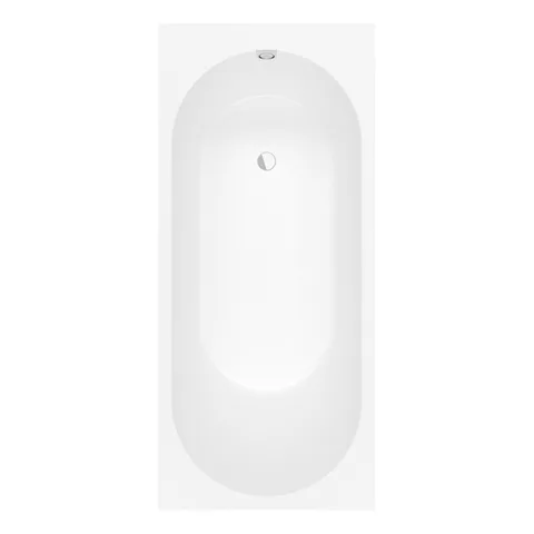 Villeroy&Boch Oberon 2.0 Ванна встраив. 1800*800*495, слив сбоку, в к-те ножки и слив-пер. хром,+ белая, матер.: Quaryl, цвет: альпийский белый