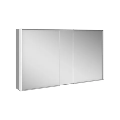 Keuco ROYAL MATCH Зеркальный шкаф 1200x700x160мм 2-дв. из двустор. зеркала, фикс.центр, корпус: алюминий серебристый задняя С цвет: алюминий анодир.