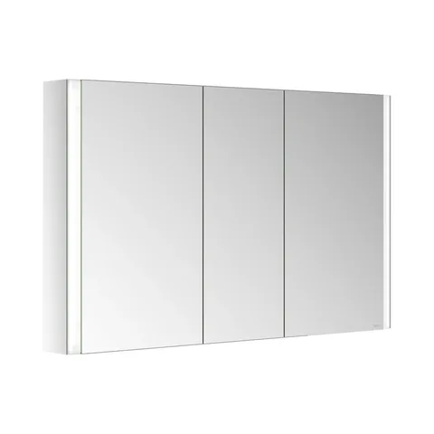 Keuco SOMARIS Зеркальный шкаф 1200x710x128мм 3-дверный-двустор. зеркало, IP 44, с обогревом и плавным закр., корпус: алюминий серебристый цвет: