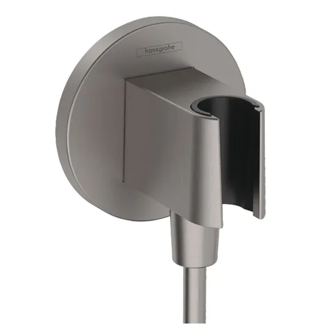 HANSGROHE FIXFIT S Шланговое подсоединение с держателем ручного душа, цвет  черный хром