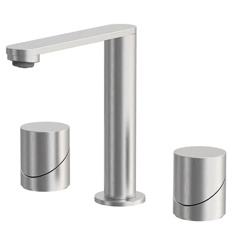 Fima Carlo Frattini SLIDE  Смеситель  для раковины на 3 отв, излив 141 мм , цвет: STAINLESS STEEL