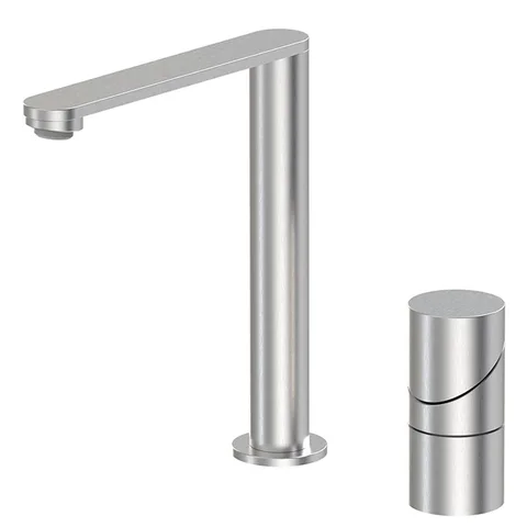 Fima Carlo Frattini SLIDE  Смеситель высокий  для раковины на 2 отв, излив 161 мм , цвет: STAINLESS STEEL