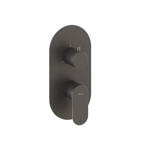 RAVAK Eleganta Смеситель скрытого монтажа EL 068.20GB.O3 графит (3 вывода) + нужен RB07F.50 (X070235)