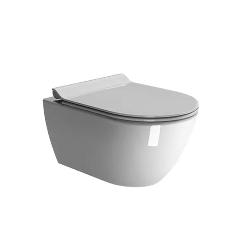 GSI PURA Унитаз подвесной 500x360 мм., безободковый, Swirlflush 2.0, с креплением FISR5, белый глянцевый
