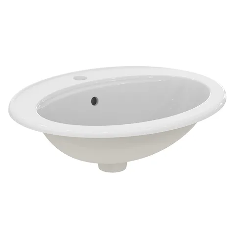 Ideal Standard Evrovit Раковина 550х400хh130 мм, врезная сверху, с 1м отв. под смес., с переливом, без крепежа, цвет: белый глянец