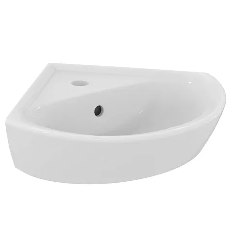 Ideal Standard Evrovit Угловая раковина 340х340хh125 мм, с 1м отв. под смес., с переливом, без крепежа, без упаковки! цвет: белый глянец
