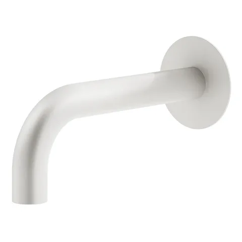 Plumberia Selection IXO Излив д.ванны встраив. d.24, длина 210 мм, подкл. 1/2' с латунной накл. d.70, белый матовый