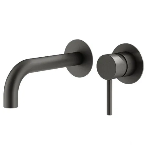 Plumberia Selection IXO Комплект смесителя для раковины, излив 210 мм,накладка диам.70мм, c внутр. частью, графит (XO1111GR+SPT0058GR+INT1135)