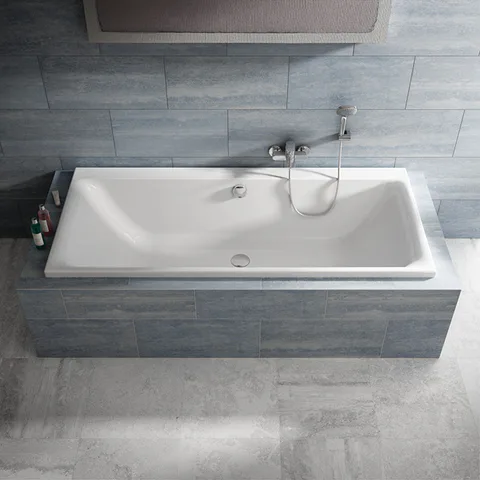 Ideal Standard Connect Air DUO Ванна 180x80 см, встраиваемая, акрил, диаметр  слива 52 мм, без панелей, перелива, без ножек цвет: белый глянец