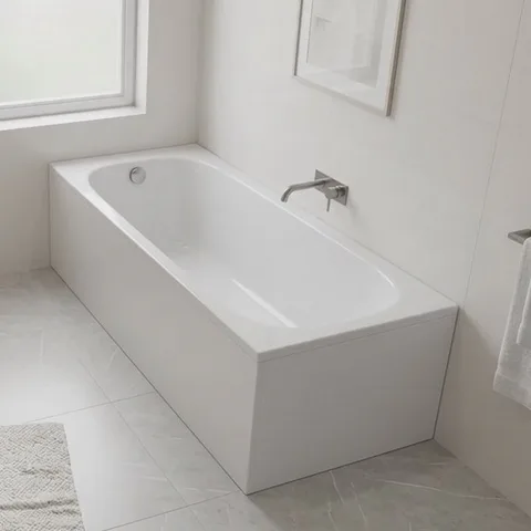 Ideal Standard i.life Ванна 180x80 см, встраиваемая, акрил, диаметр  слива 52 мм, без панелей, перелива, без ножек цвет: белый глянец