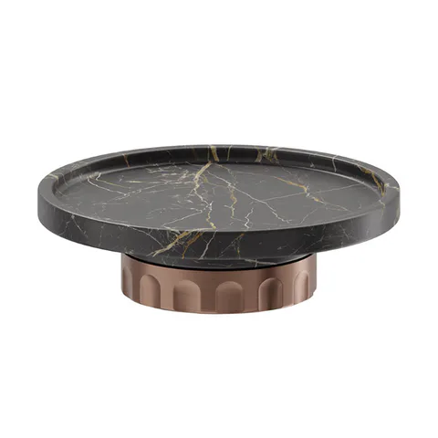 Newform Ionika supreme accessori Настольная мыльница  BLACK MARBLE, цвет: PVD brushed copper bronze