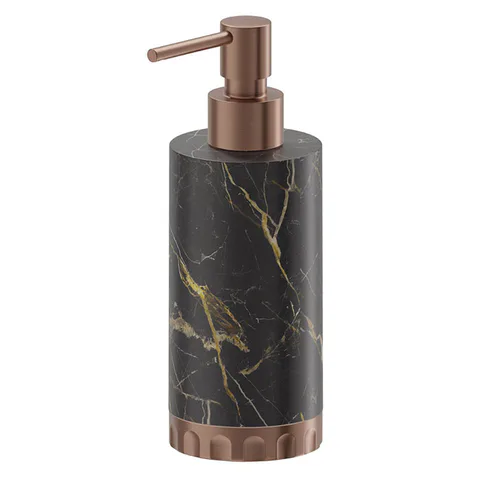 Newform Ionika supreme accessori Настольный дозатор для мыла  BLACK MARBLE, цвет: PVD brushed copper bronze