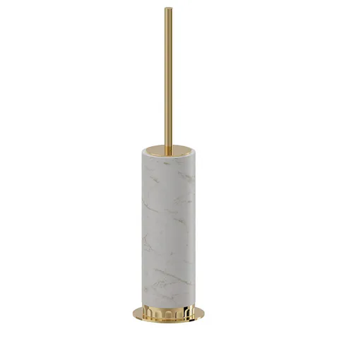 Newform Ionika allure accessori Напольный ерш  WHITE MARBLE, цвет: PVD glossy gold