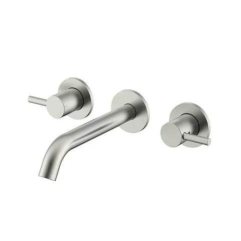 NEMO NM-2316CR Смеситель из стены для раковины с донным клапаном BRUSH NICKEL