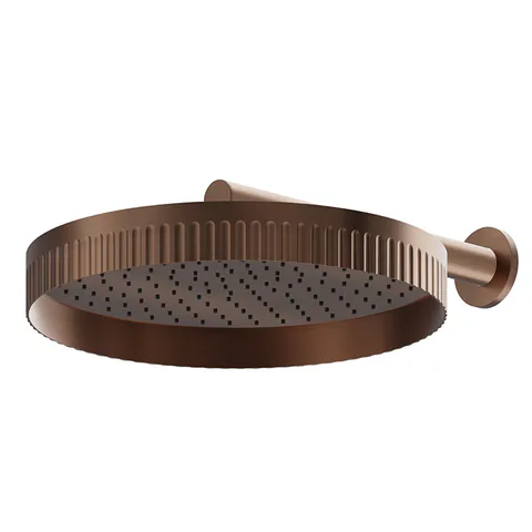 Newform Ionika wellness Верхний душ Ø 400мм, кронштейн из стены 350мм, цвет: PVD brushed copper bronze