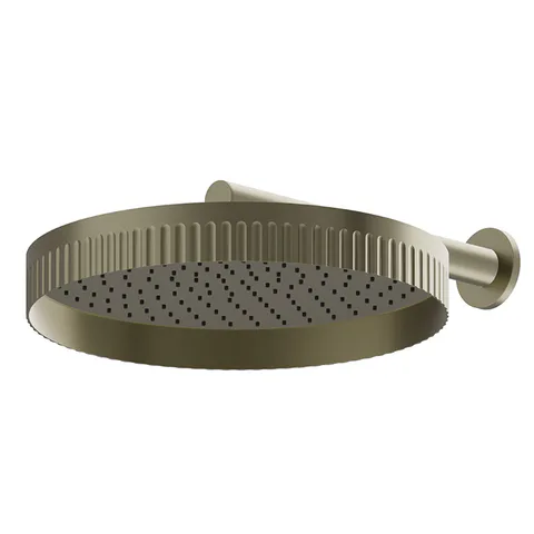 Newform Ionika wellness Верхний душ Ø 400мм, кронштейн из стены 350мм, цвет: PVD brushed pale gold