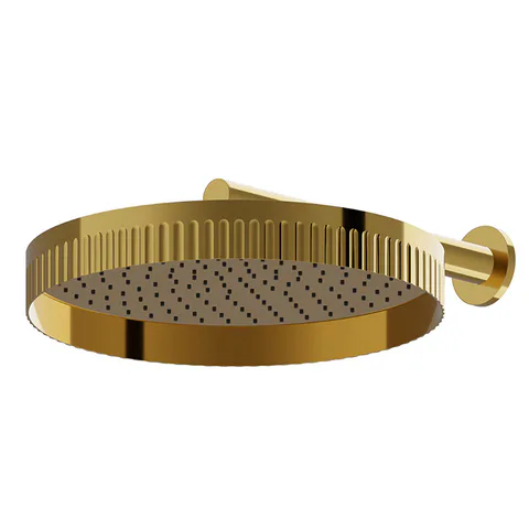 Newform Ionika wellness Верхний душ Ø 400мм, кронштейн из стены 350мм, цвет: PVD glossy gold