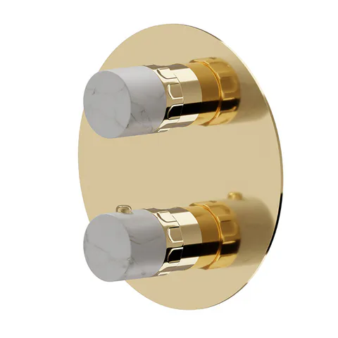 Newform Ionika allure bagno Внешняя часть термостатического смесителя , цвет: PVD glossy gold