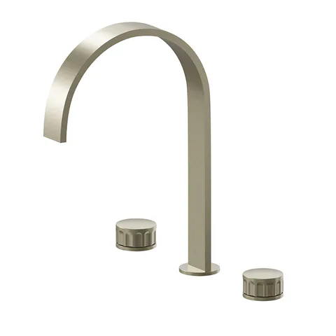 Newform Ionika bagno Смеситель для раковины на 3отв. без донного клапана, цвет: PVD brushed pale gold