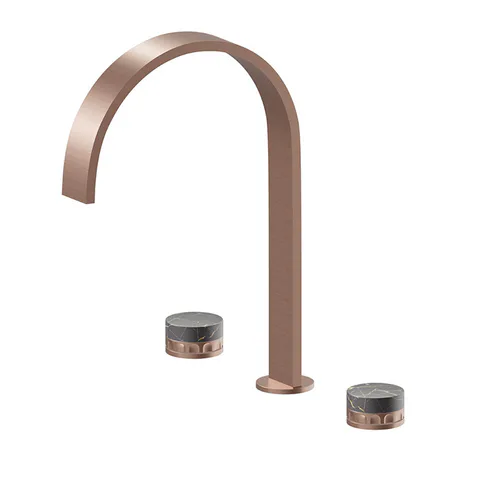 Newform Ionika supreme bagno Смеситель для раковины на 3отв. без донного клапана, цвет: PVD brushed copper bronze