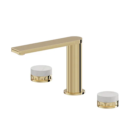 Newform Ionika allure bagno Смеситель для раковины на 3отв. без донного клапана, цвет: PVD glossy gold