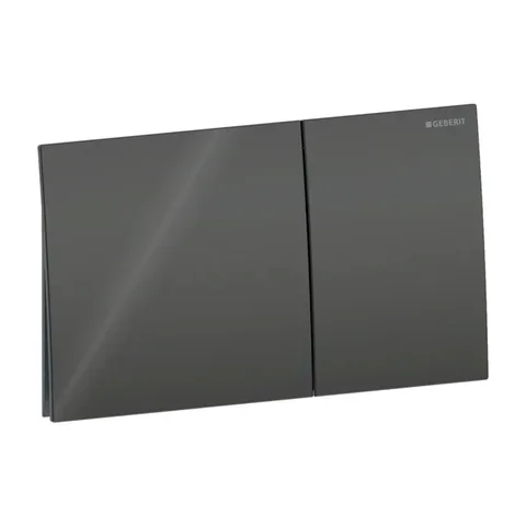 Geberit Sigma70 Клавиша для двойного смыва, квадратная: черный / Стекло глянцевое, B=25см