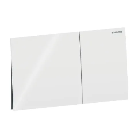 Geberit Sigma70 Клавиша для двойного смыва, квадратная: белый / Стекло глянцевое, B=25см
