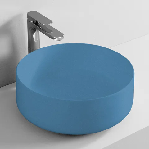 ARTCERAM COGNAC Раковина настольная Ø 42 см, цвет blue avio/, Saniglaze