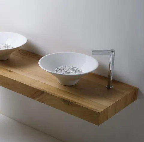 Kerasan Deco Раковина COCKTAIL накладная свободностоящая d 45см, h 16 см.цвет белый (без декоративной пластины)