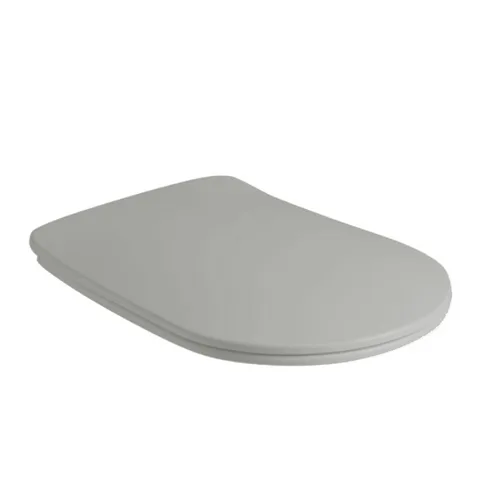Kerasan Nolita Сиденье для унитаза SLIM быстросъемное, цвет Grigio matt, петли хром (микролифт)