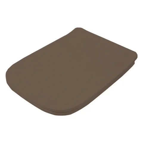 ARTCERAM A16 Сиденье с крышкой для унитаза, с микролифтом, петли хром, цвет Brown tortora