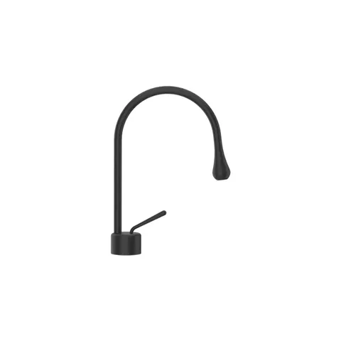 Gessi Goccia Смеситель для раковины на 1 отверстие, излив 174мм R=90, цвет: черный