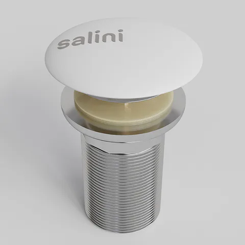 Salini Донный клапан Click-Clack для раковины D501"Up&Down" для моделей Callista 101-108/Gloria 301-311/Ottavia, S-Sense, цвет: белый глянцевый