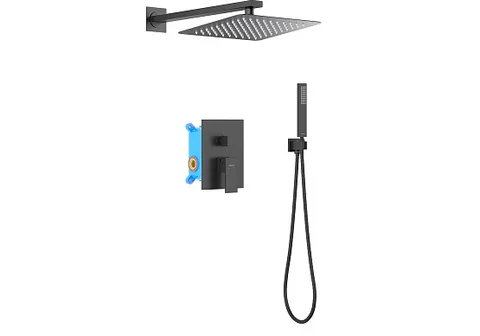 Set 3 в 1 душевой комплект AQUATEK, матовый черный AQ1672MB Либра