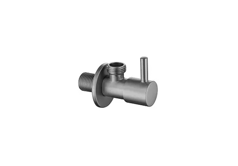 Фитинг угловой с вентилем AQUATEK AQ2450BGM, оружейная сталь