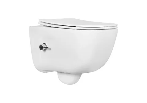 Унитаз подвесной с функцией биде безободковый фарфоровый AQUATEK ДИВА AQ2012B-00 510*350*360 мм