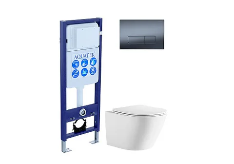 SET AQUATEK ЛИБЕРТИ-INS17-034 (рама AQUATEK INS-0000017 + KKI-0000001 + KDI-0000034 + унитаз ЛИБЕРТИ AQ1999T-00 с тонким сиденьем c механизмом плавного закрывания)
